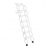 7 Steps Wall-Mounted Attic Ladder, 440lbs Retracta