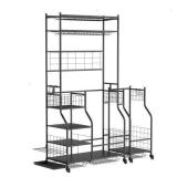 Golf Bag Stand with Rolling Wheels, Club Storage R