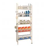 Behind The Door Shelf Narrow, 5-Tier Spice Rack, H