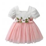 6-9M  Infant Baby Girl Dress Summer Short Sleeve P