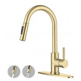 TOYWIA Gold Kitchen Faucets with Pull Down Sprayer