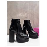 6 incSquare Platform Shoe with Buckles and Zippers