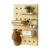 HJZALMI Wood Pegboard Combination Kit, 15.7'x23.6'