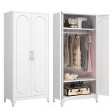 MetalMax Armoire Wardrobe Closet with Hanging Rod