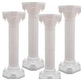 Pinelicorn 4PCS White Roman Columns Set, Roman Pil