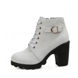 Size 7.5 Women's Ankle Boots Chunky Heel Lace Up