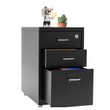 VitaChicuy 3 Drawer File Cabinet with Lock 18' H X