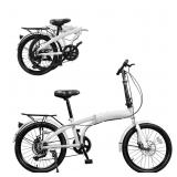 20-Inch Folding Bike with 7-Speed, Lightweight Col