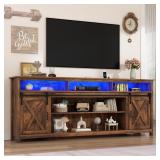 80' LED Farmhouse TV Stand for 90/85/80 Inch TVs,T