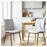 CoPaws Metal Dining Chairs Set of 2, Upholstered K
