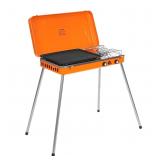 2-in-1 Gas Camping Stove, Portable Grill with Deta