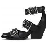 Buckle size 10Shoes for Women Thick Closed Pointed
