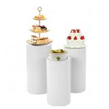 KEJUOAY 3Pcs Cylinder Stands, Round Cylinder Stand