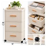 3-Tier Rolling Storage Drawer Organizer