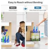 iSPECLE Under Kitchen Sink Organizer - L-Shaped Pu
