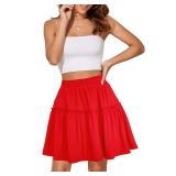 XL -  Women's Summer High Waist Floral Layered Ruf