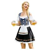 M - Women Oktoberfest Dress 1 Piece Checked Bav