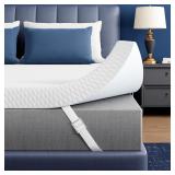3 Inch Cooling Gel Memory Foam Mattress Topper Que