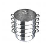 Steamer Pot 12in, 5-Tier Stackable Steamer Cooker