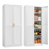 71'Tall Metal Kitchen Pantry Storage Cabinet with