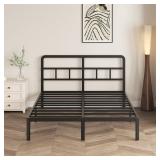 Yicensen 12 Inch Full Bed Frame with Headboard, He