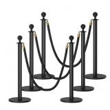 LOVMOR 6 Pack Crowd Control Stanchions with Velvet