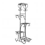 Tall Plant Display Stand Indoor Outdoor Corner Met