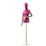 DE-LIANG Female Dress Form Mannequin, Rose Red Vel