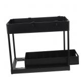 2 pack Kitchen Double Layer Storage Rack Sliding