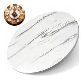 Briwooody 24' Lazy Susan Turntable, Marble White R