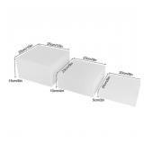 8 in. 9 in. 10 in. White in Modern Rectangular Dis