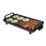 Large Rectangular Electric Griddle, 1400W Smokeles