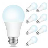 Sigalux 8 Pack A19 LED Light Bulbs 100W Equivalent