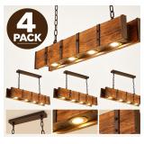 4 PACK Bar Lights Hanging, Rustic 4 Lights Cha