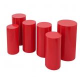 Philipreba 6Pcs Cylinder Pedestal Stands for Weddi