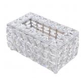 Rectangular Crystal Tissue Box Cover, Luxury Europ