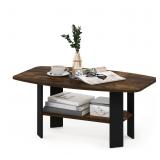 Furinno Simple Design Coffee Table, Amber Pine/Bla