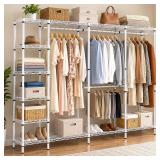 100' Wide White Wire Clothes Rack & Closet Organiz