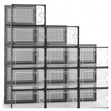 Kuject 12 Pack Large Shoe Boxes, Clear Stackable C