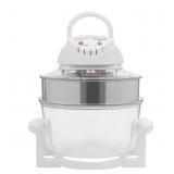 17.96Qt Large Glass Air Fryer, White Convection Ov