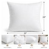 23ï¿½ x 23ï¿½ Square Polyester Filled Throw Pillow Ins