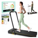 UREVO Smart 2-in-1 Folding Treadmill, Compact Walk