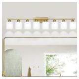 FAISHILAN 8 Light Bathroom Light Fixtures Gold for