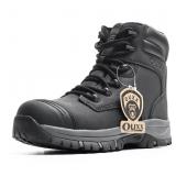 OUXX 7'Menï¿½s 9.5  Steel Toe Work Boots For Men,Zip