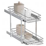 LUXEYARD 2-Tier Pull Out Cabinet Organizer, 10.5'