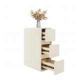 Minimalist 3 Tier End Table - Narrow Nightstand wi