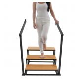 3 Steps Stairs, Garage Steps with Handrail, 3-Step