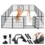 ComSaf Dog Playpen Outdoor, 32' Height 16 Panels M