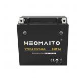 HEOMAITO Battery YTX14-BS, 12V 14Ah, 10HR, 300 CCA