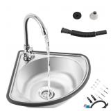 Stainless Steel Single Bowl Sink Wall-Mounted Tria